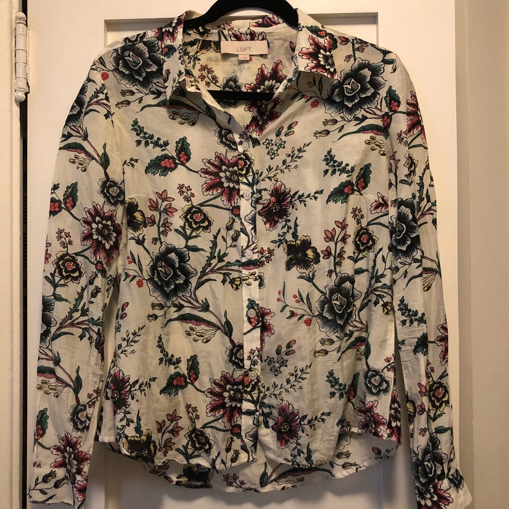 Floral Button Down Blouse